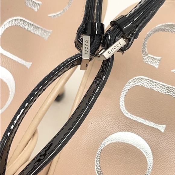 Gucci New in Box GG Skin Rose Perforated Leather Heels - Picture 12 of 16